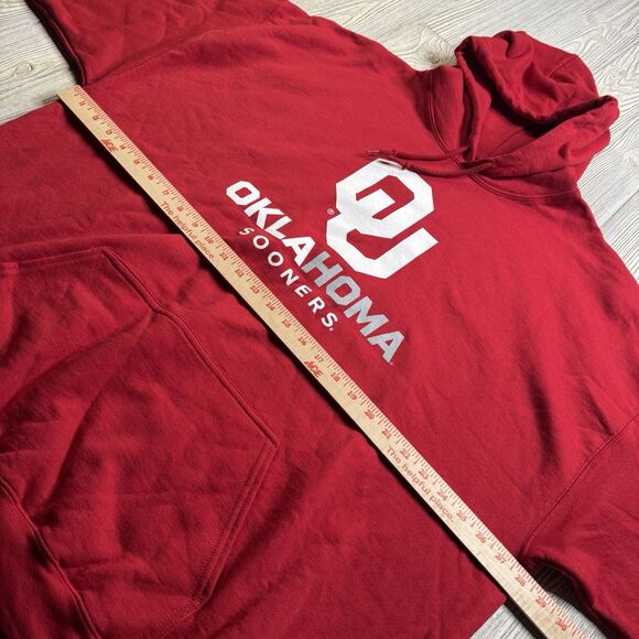 Oklahoma Sooners Hoodie Mens 3XL Crimson OU Logo Spellout Fleece Captivating New - Picture 6 of 9